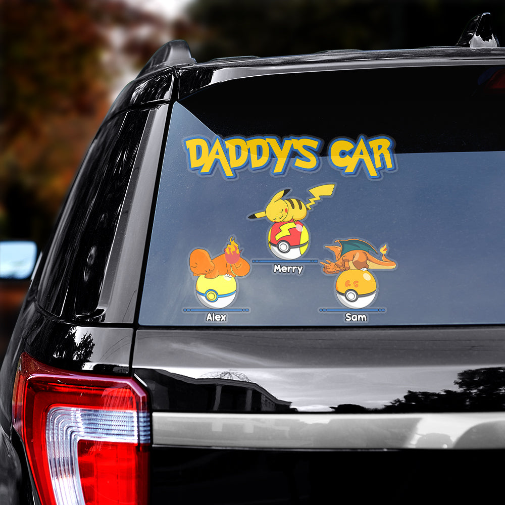 Custom Pokémon-Themed Car Decal for Dad Decal Sticker PopCulturePrints