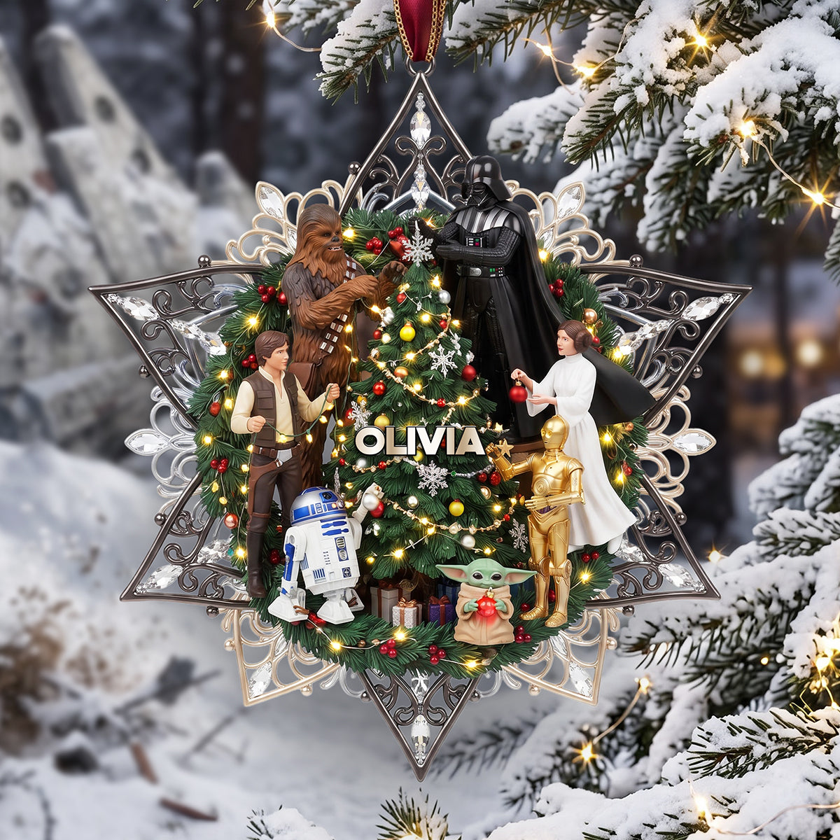 Cosmic Adventure Ornament - Personalized Christmas Gifts For Movie Lovers 01tyta140826 Ornament PopCulturePrints