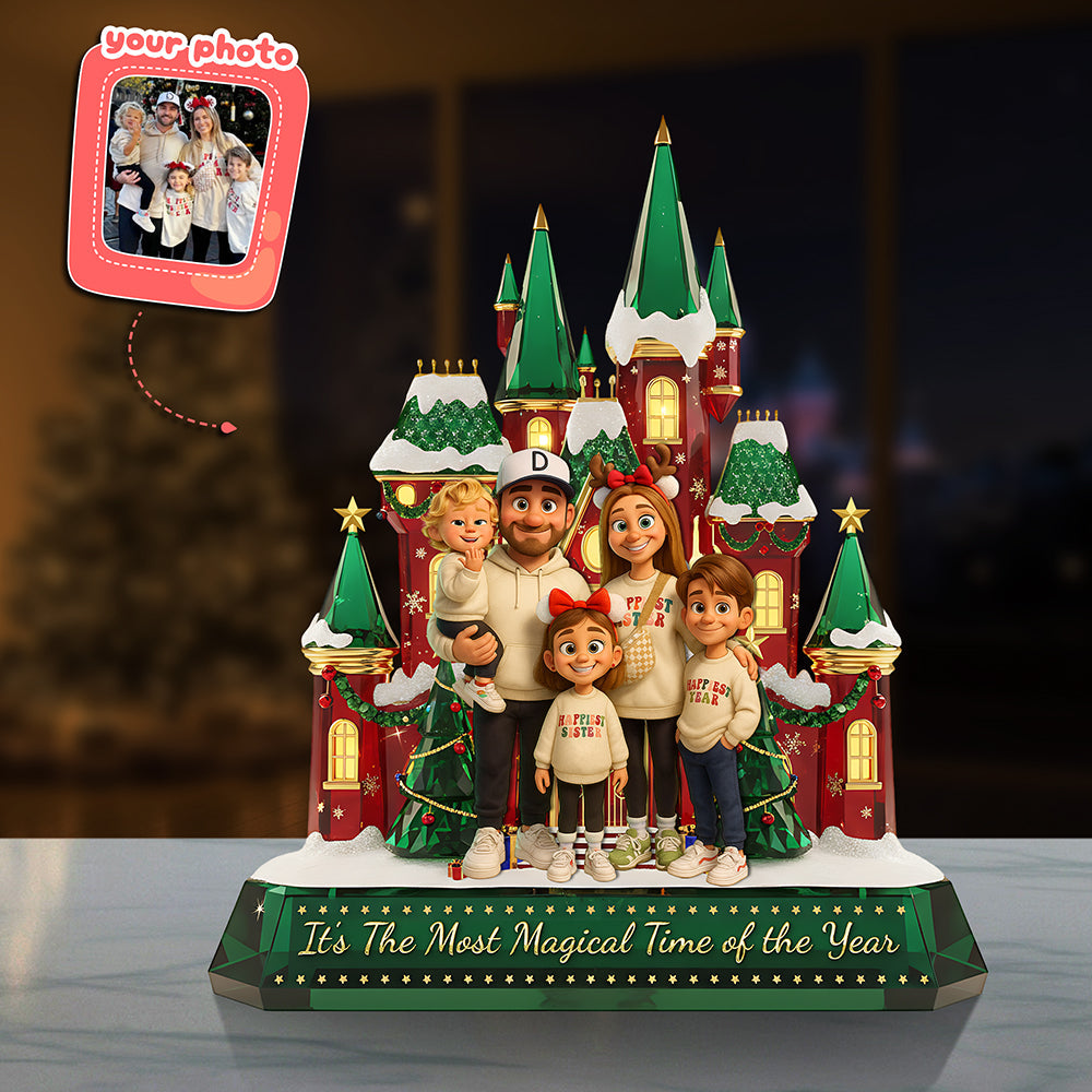 Create Magical Memories This Christmas - Personalized Family Custom Photo Acrylic Plaque Shaped Plaques PopCulturePrints