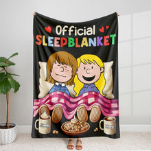 Load image into Gallery viewer, Personalized Sleep Blanket for Couples - Cozy Cartoon Design Blanket PopCulturePrints
