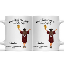 Load image into Gallery viewer, You Did It - Personalized Graduation Mug for Achievers Mug PopCulturePrints
