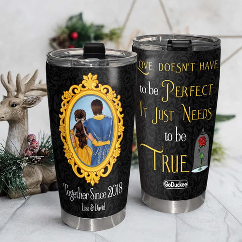 Personalized Couple's Tumbler - True Love Design | Valentine's Day Gifts Tumbler Cup PopCulturePrints