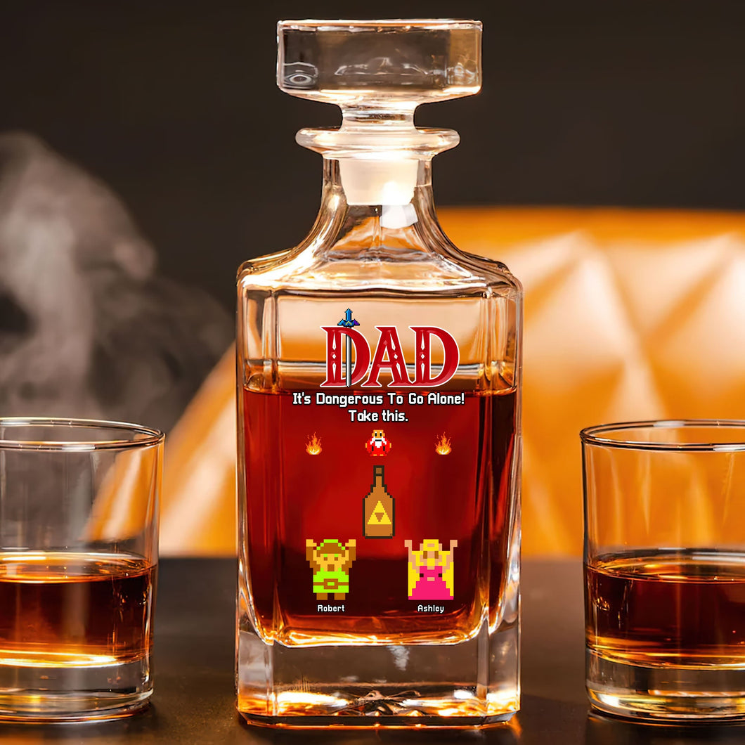 “Super Dads Deserve Super Gifts” - Personalized Super Dad Keychain - Gift for Dad, Grandpa, and Father Figures Whiskey Bottle PopCulturePrints