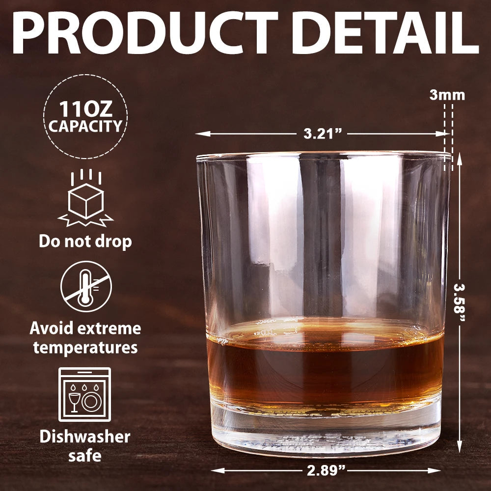 Best Dad Ever Hands Down - Personalized Engraved Whiskey Glass Whiskey Glass PopCulturePrints