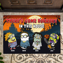 Load image into Gallery viewer, Personalized Halloween Family Doormat - Spooky Character Customization
