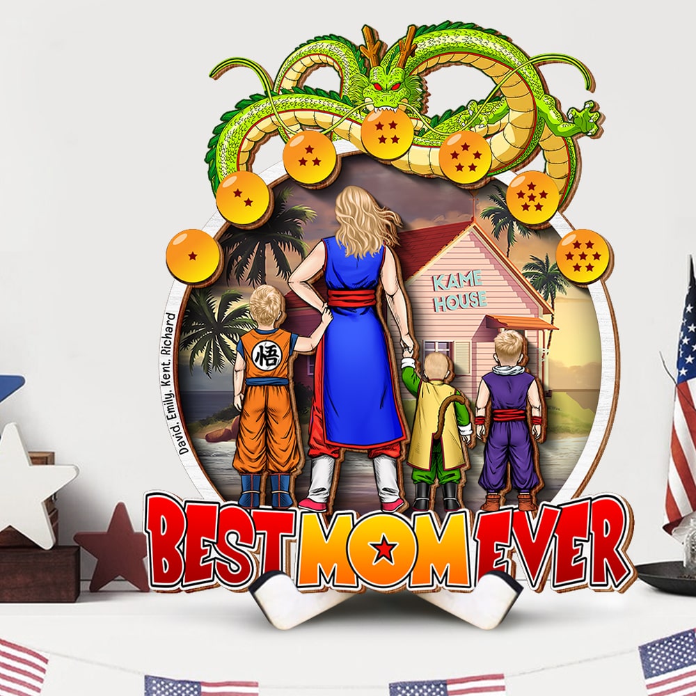 Personalized Best Mom Ever Anime Wood Sign Wood Sign PopCulturePrints