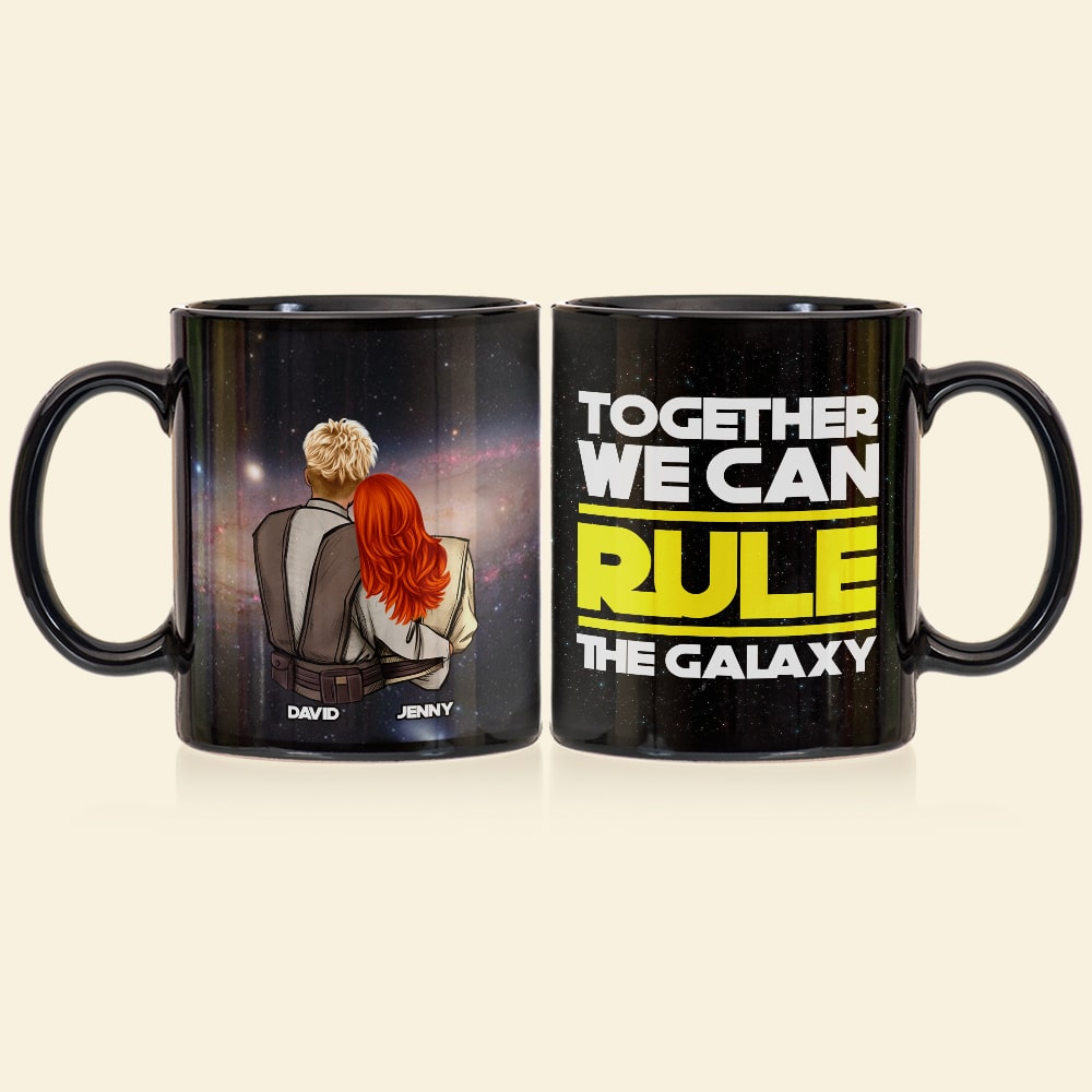 Galaxy Couple Mug - Valentine's Day Gifts & Personalized Gifts for Space-Loving Couples Coffee Mug PopCulturePrints