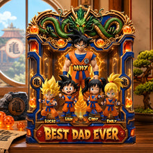 Load image into Gallery viewer, “Best Dad Ever” - Legendary Dad and Kids Acrylic Plaque - Personalized Gifts for Dad Shaped Plaques PopCulturePrints
