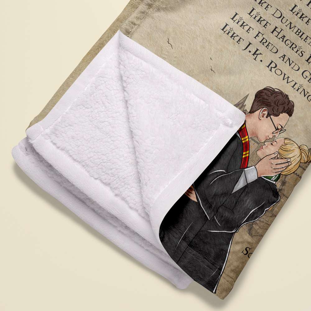 Personalized Wizard Couple Blanket - Magical Love Gift