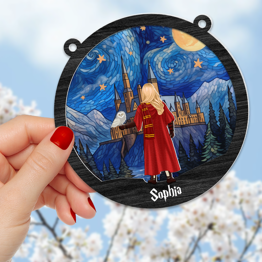 Personalized Wizard Suncatcher Ornament - Perfect Gift for Movie & Book Lovers