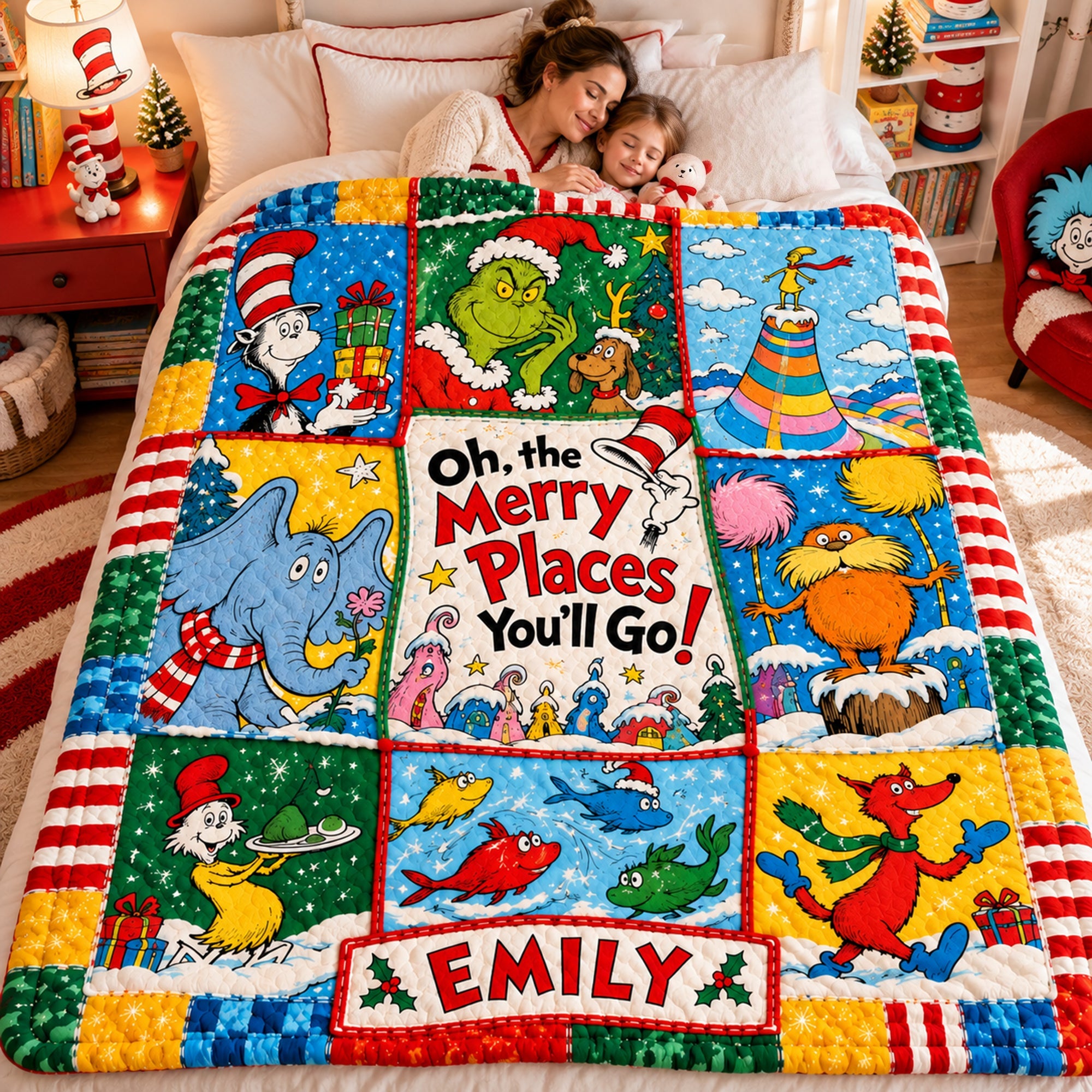Oh, the Merry Places You'll Go! - Personalized Magical Movie Worlds Blanket for Movie Lovers Blanket PopCulturePrints