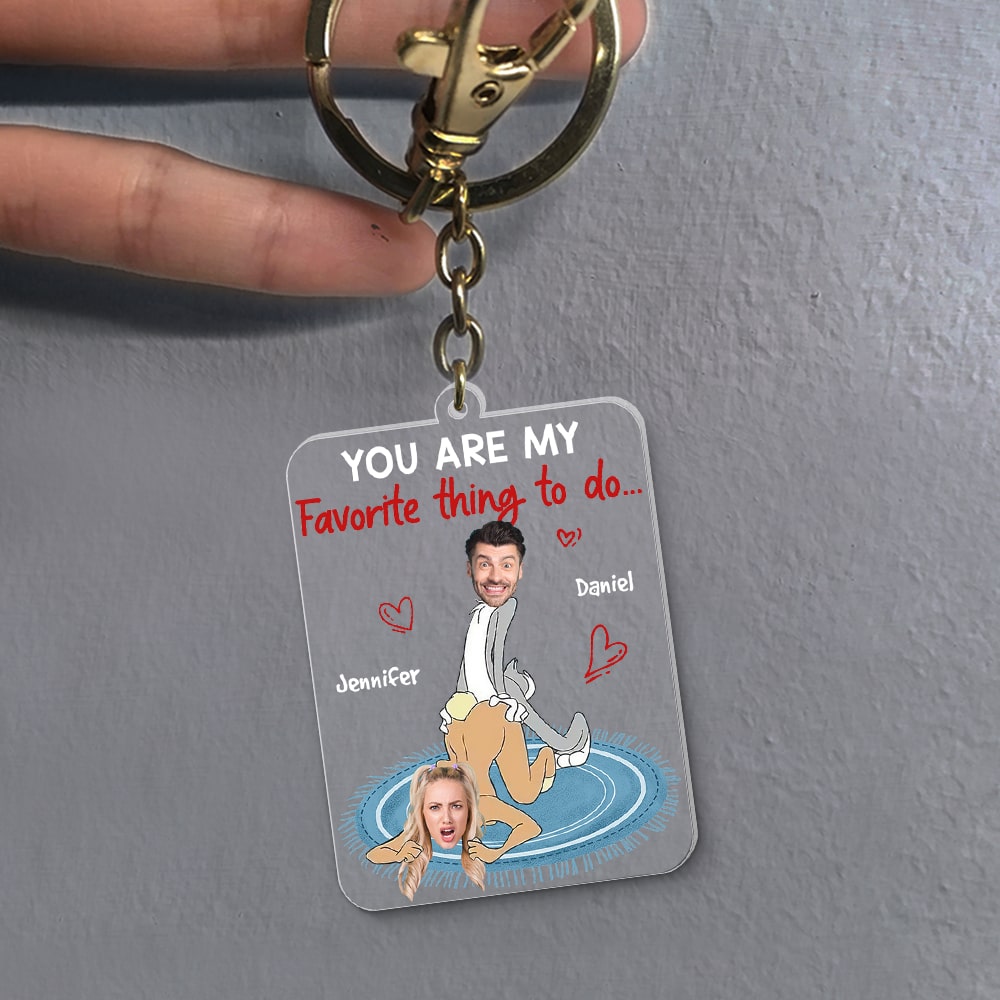 Personalized Couple Keychain - You Are My Favorite Gift Keychains PopCulturePrints