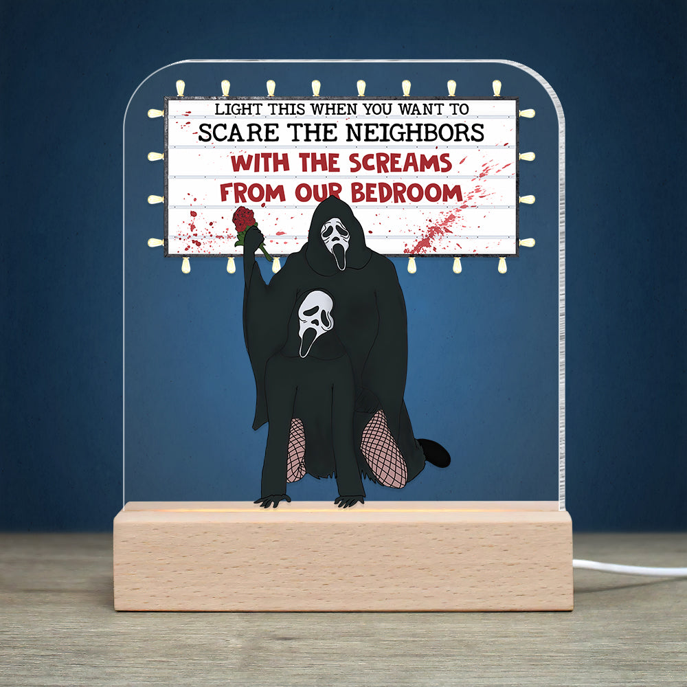 Personalized Horror Romance LED Light - Movie Fan Gift for Valentine's Day Gifts Led Night Light PopCulturePrints