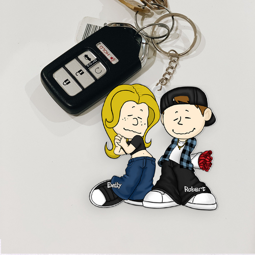 Personalized Couple Keychain - Gangsta Love Keychains PopCulturePrints