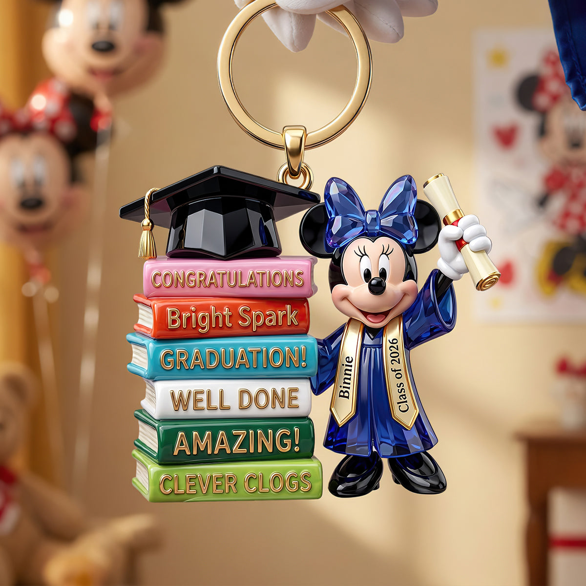 Celebrate Graduation with Personalized Keychain - Perfect Gift for Graduates Keychains PopCulturePrints