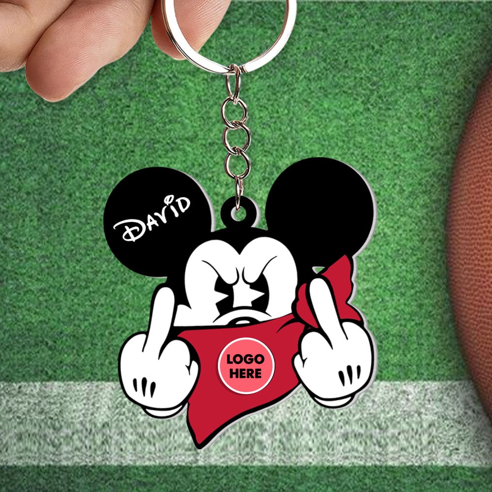 Custom American Football Couple Keychain Keychains PopCulturePrints