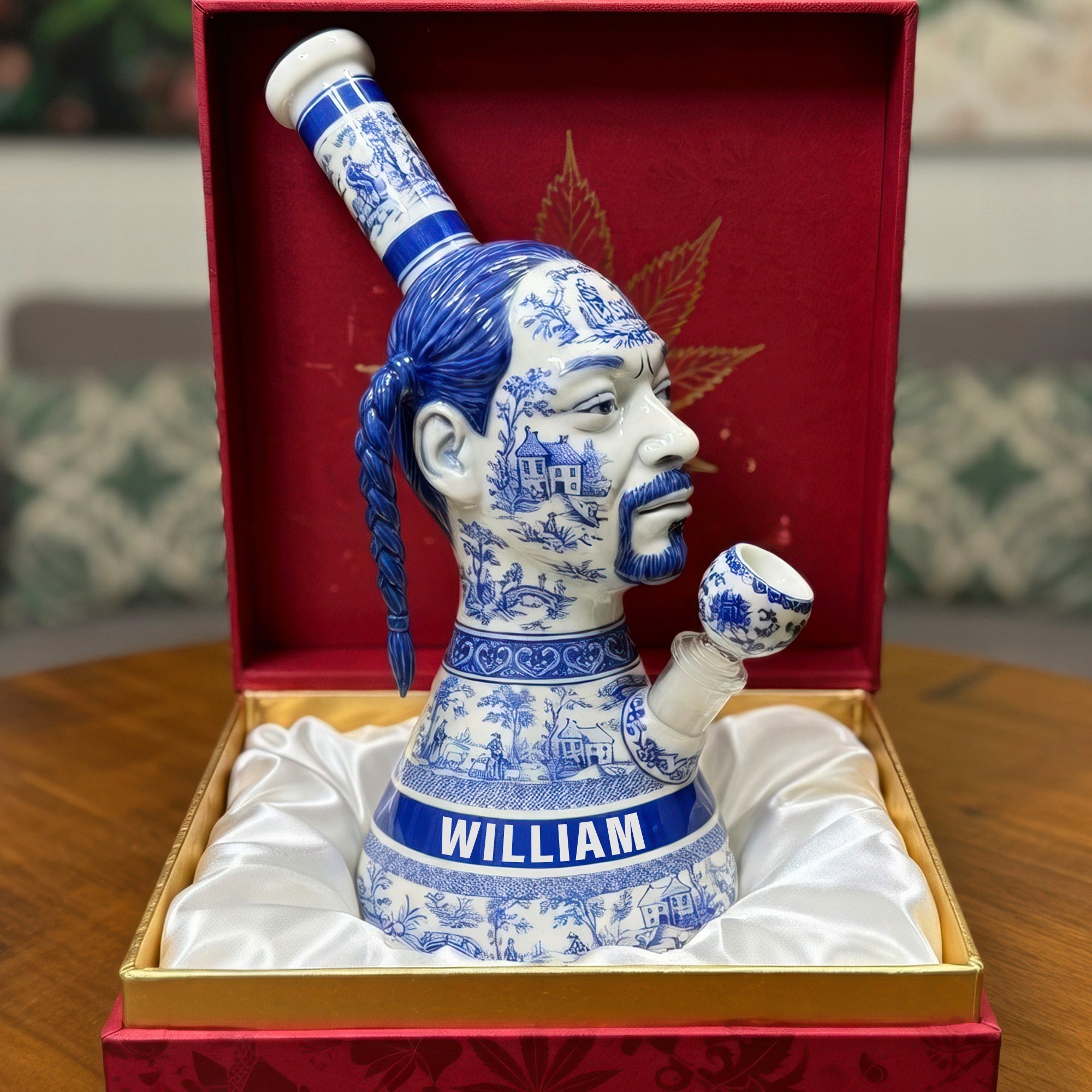 "A Touch of Vintage Elegance!" - Personalized Vintage Smoking Gentleman Acrylic Plaque - Custom Gift for Smokers, Friends, and Loved Ones Shaped Plaques PopCulturePrints