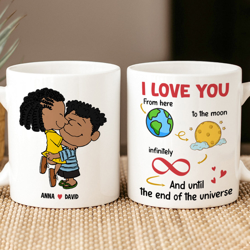 Personalized Couple Coffee Mug - Love You Until The End Of The Universe Coffee Mug PopCulturePrints