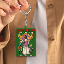Load image into Gallery viewer, Personalized &#39;Mom Holds the Boss Key&#39; Keychain Keychains PopCulturePrints
