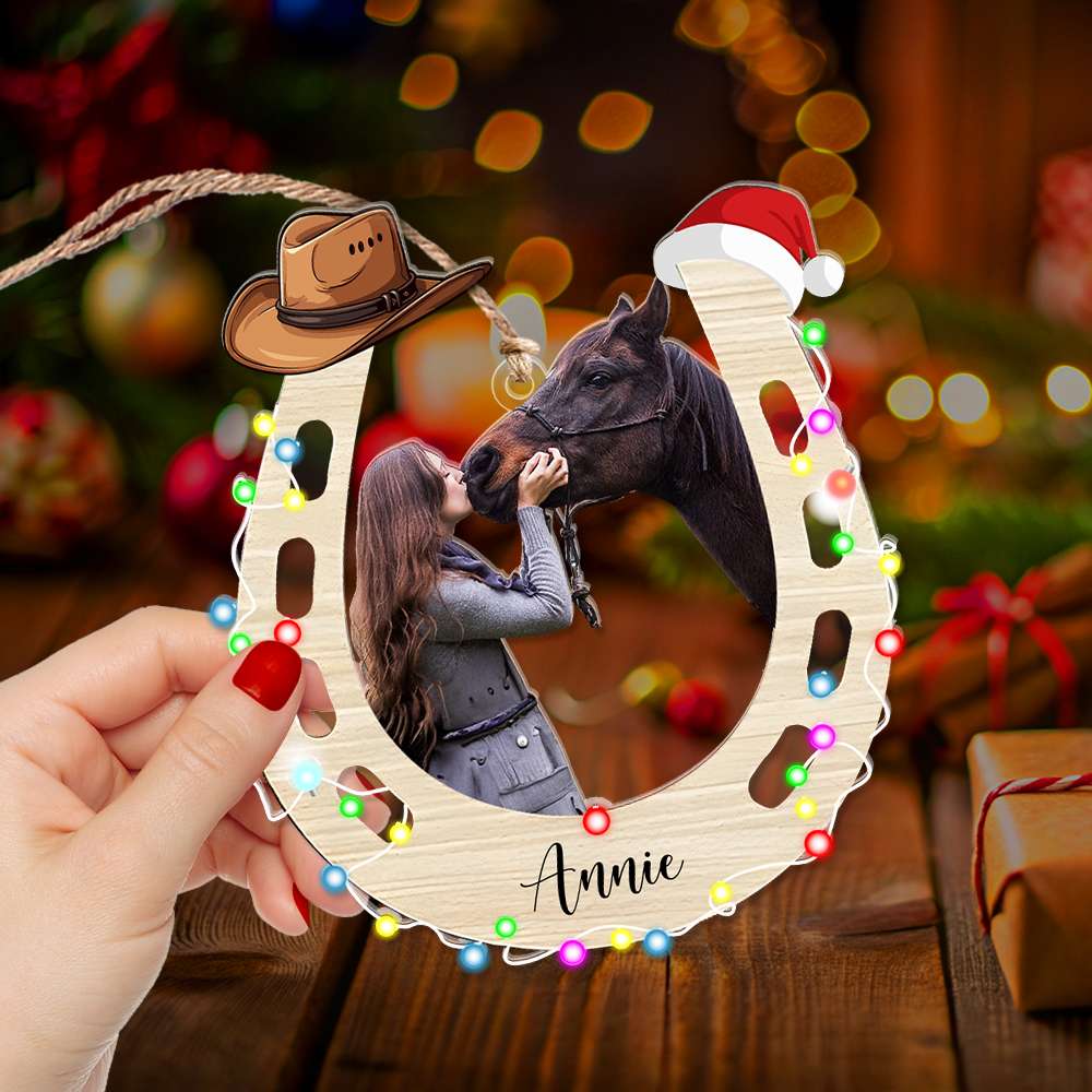 Personalized Horse Lover's Photo Ornament - Custom Acrylic Gift Ornament PopCulturePrints