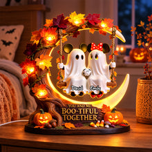 Load image into Gallery viewer, You and Me Boo-tiful Together - Personalized Halloween Acrylic Light Box for Couples Light Box PopCulturePrints
