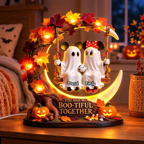 You and Me Boo-tiful Together - Personalized Halloween Acrylic Light Box for Couples Light Box PopCulturePrints