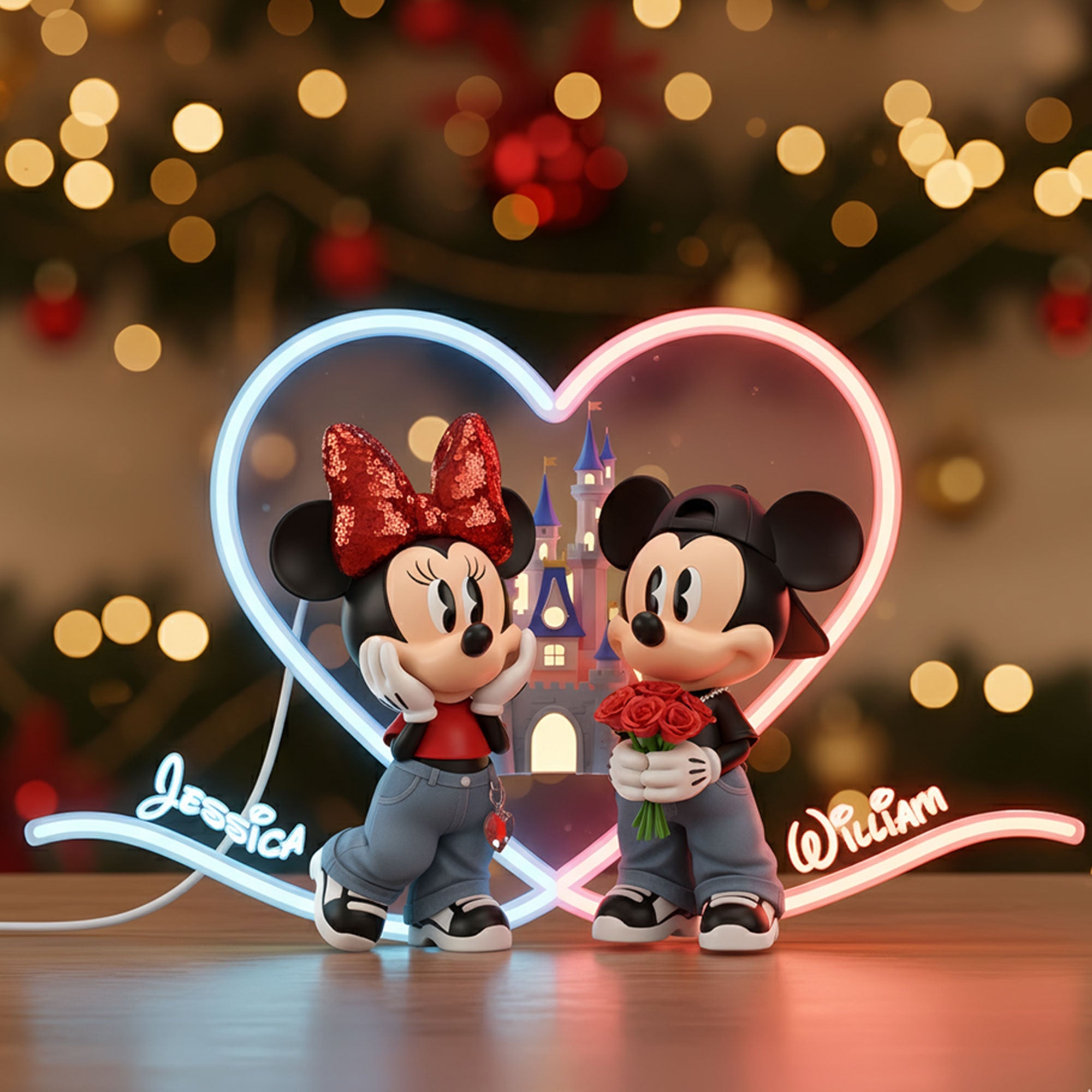 Capture Your Love - Lovely Couple Acrylic Light Box - Personalized Gift for Couples Light Box PopCulturePrints