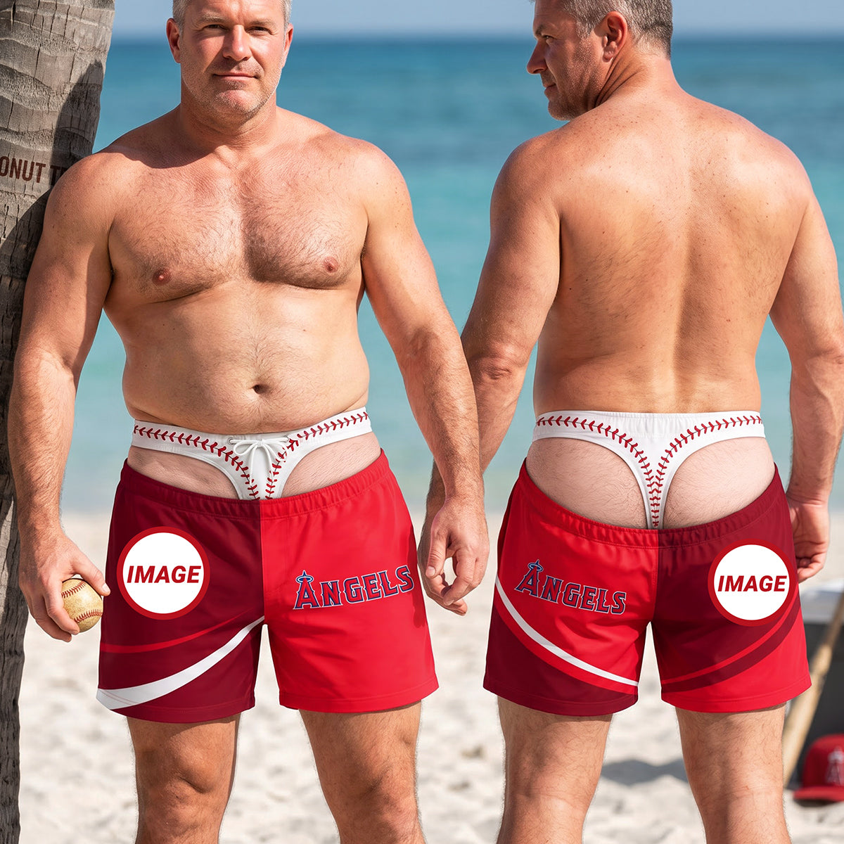 "Make a Splash with Style!" - Funny Spirit Men's Beach Shorts | Personalized Gift for Him