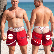 Load image into Gallery viewer, "Make a Splash with Style!" - Funny Spirit Men's Beach Shorts | Personalized Gift for Him
