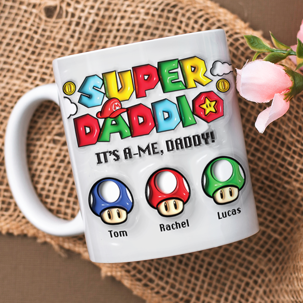 Super Daddio Personalized Coffee Mug for Father's Day Coffee Mug PopCulturePrints