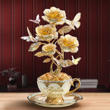 Load image into Gallery viewer, Forever Besties Flower Plaque - Personalized Gift for Your Closest Friends Shaped Plaques PopCulturePrints
