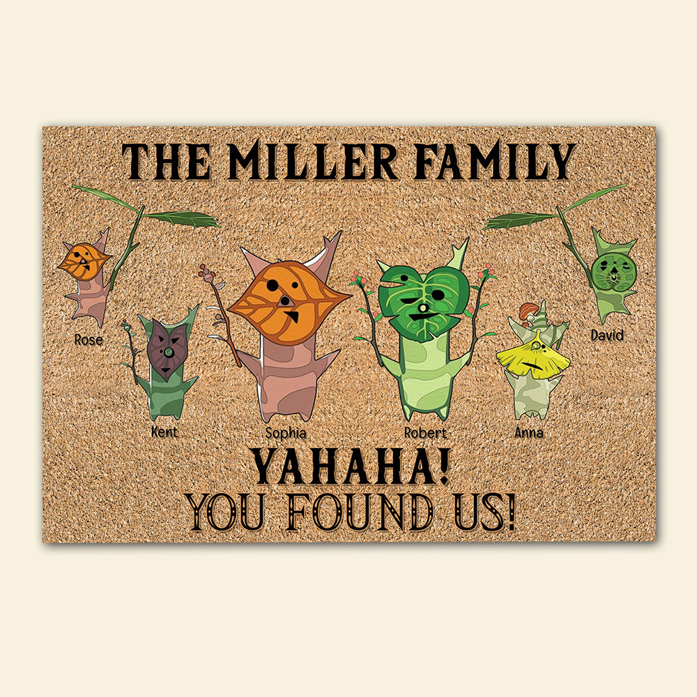 Personalized Family Doormat - Whimsical Welcome for Your Home Doormat PopCulturePrints
