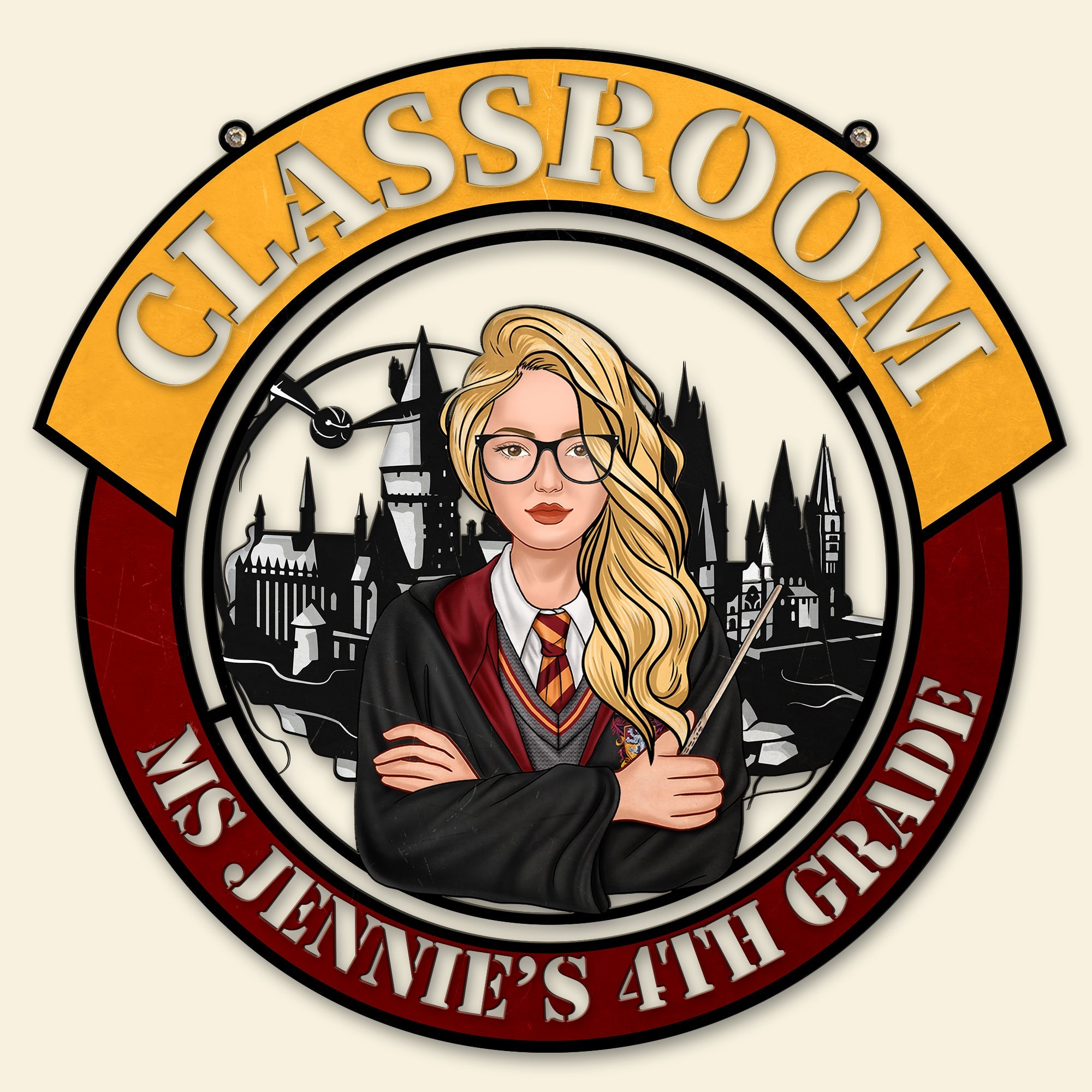 Personalized Harry Potter-Themed Classroom Door Sign