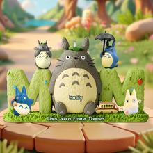 Load image into Gallery viewer, Embrace the Charm: Forest Mama &amp; Her Furries Pals - Personalized Gift for Mother Shaped Plaques PopCulturePrints
