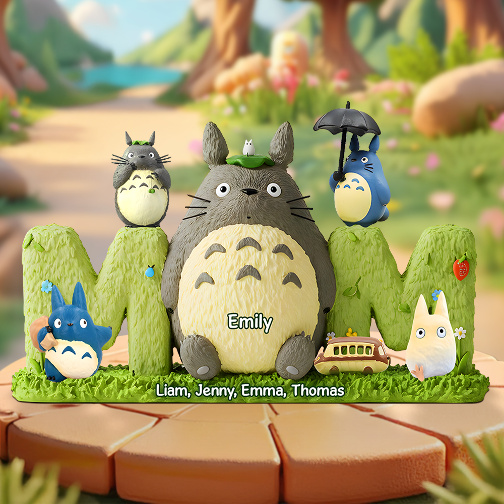 Embrace the Charm: Forest Mama & Her Furries Pals - Personalized Gift for Mother Shaped Plaques PopCulturePrints