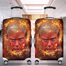 Load image into Gallery viewer, Fiery Presidential Face Luggage Cover - Trump Edition
