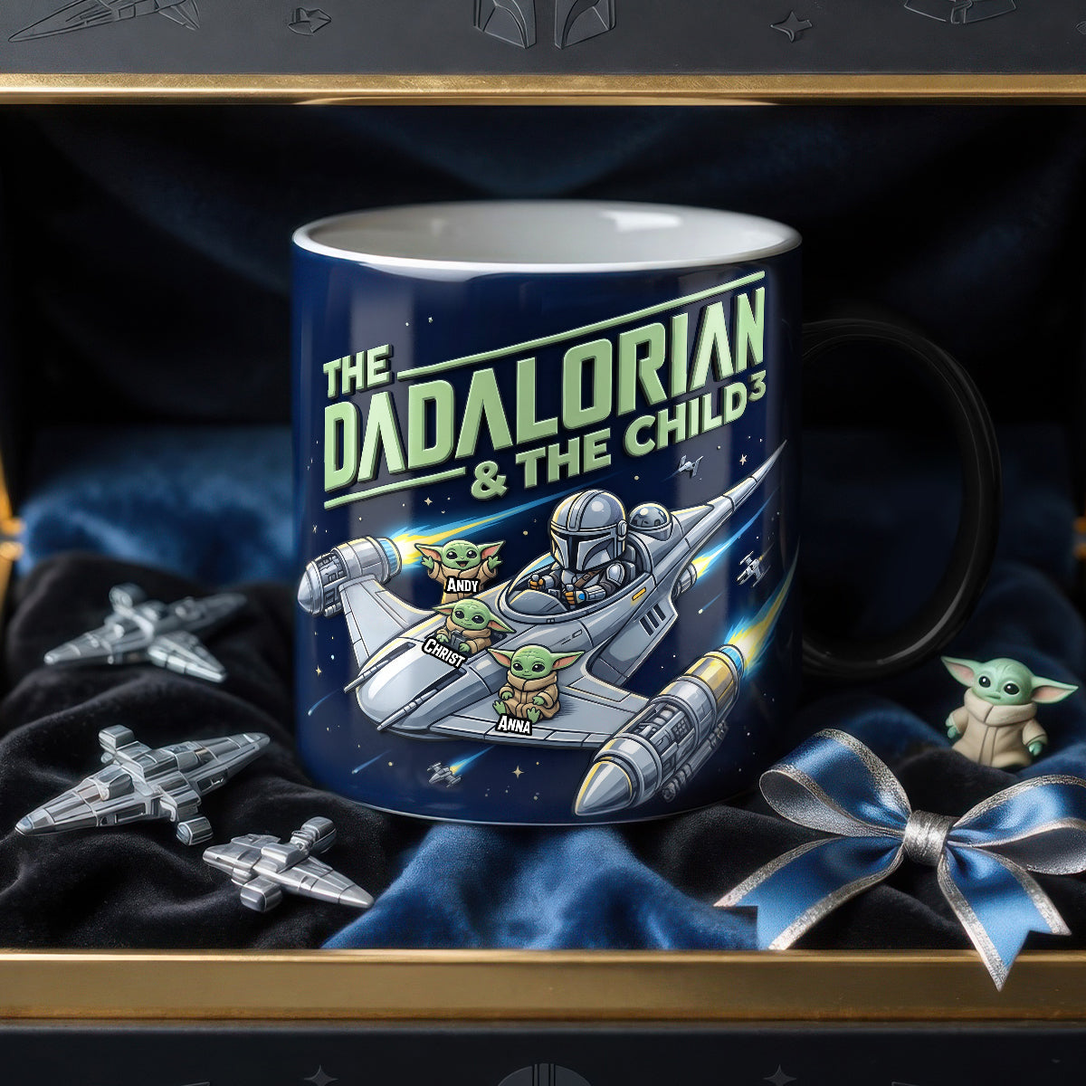"The Best Dad in the Galaxy!" - Space Hero Dad Magic Mug - Personalized Gifts for Dad, Grandpa, and More Coffee Mug PopCulturePrints
