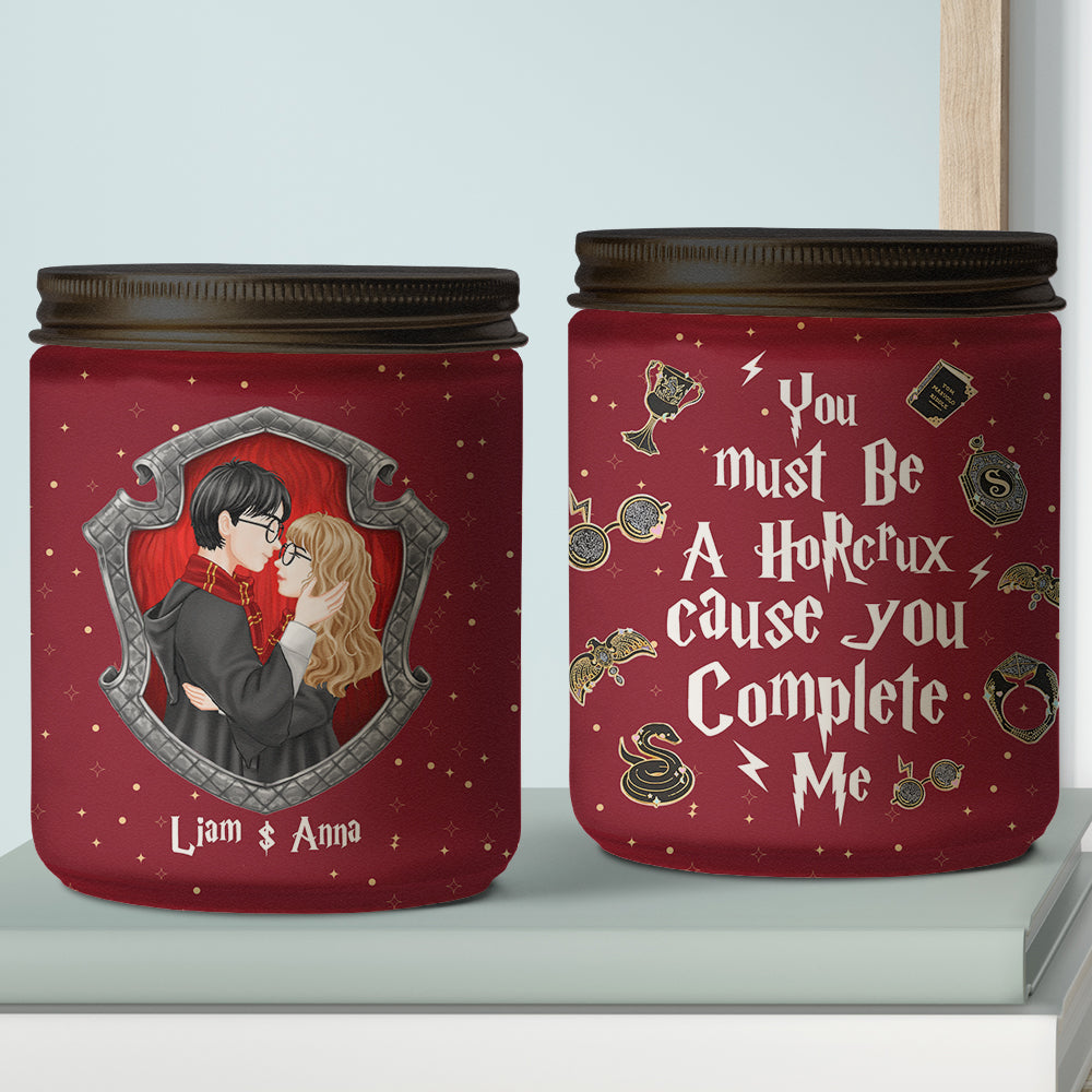 Personalized Harry Potter Themed Candle Jars - Custom Names and Message