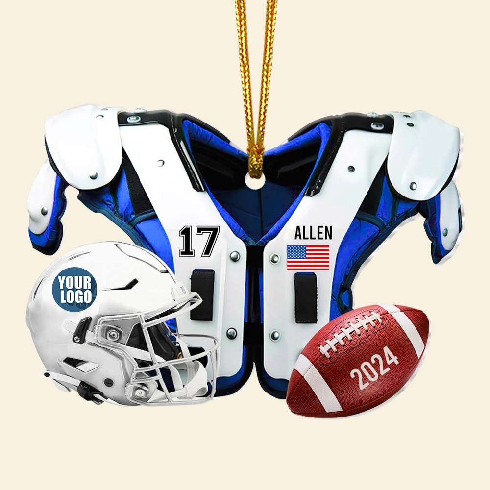 Custom Football Lover Christmas Ornament Ornament PopCulturePrints
