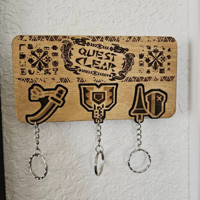 Quest Clear Key Holder - Unique Gift for Gaming Fans