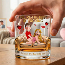 Load image into Gallery viewer, You’re The Best At F*cking - Personalized Naughty Couple Drinking Glass Glass PopCulturePrints
