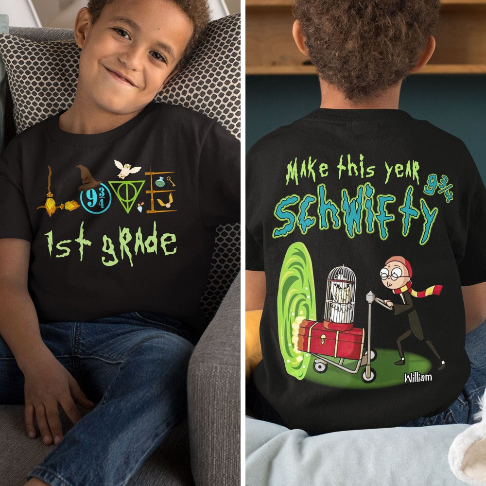 Personalized 1st Grade & Schwifty T-Shirt for Kids