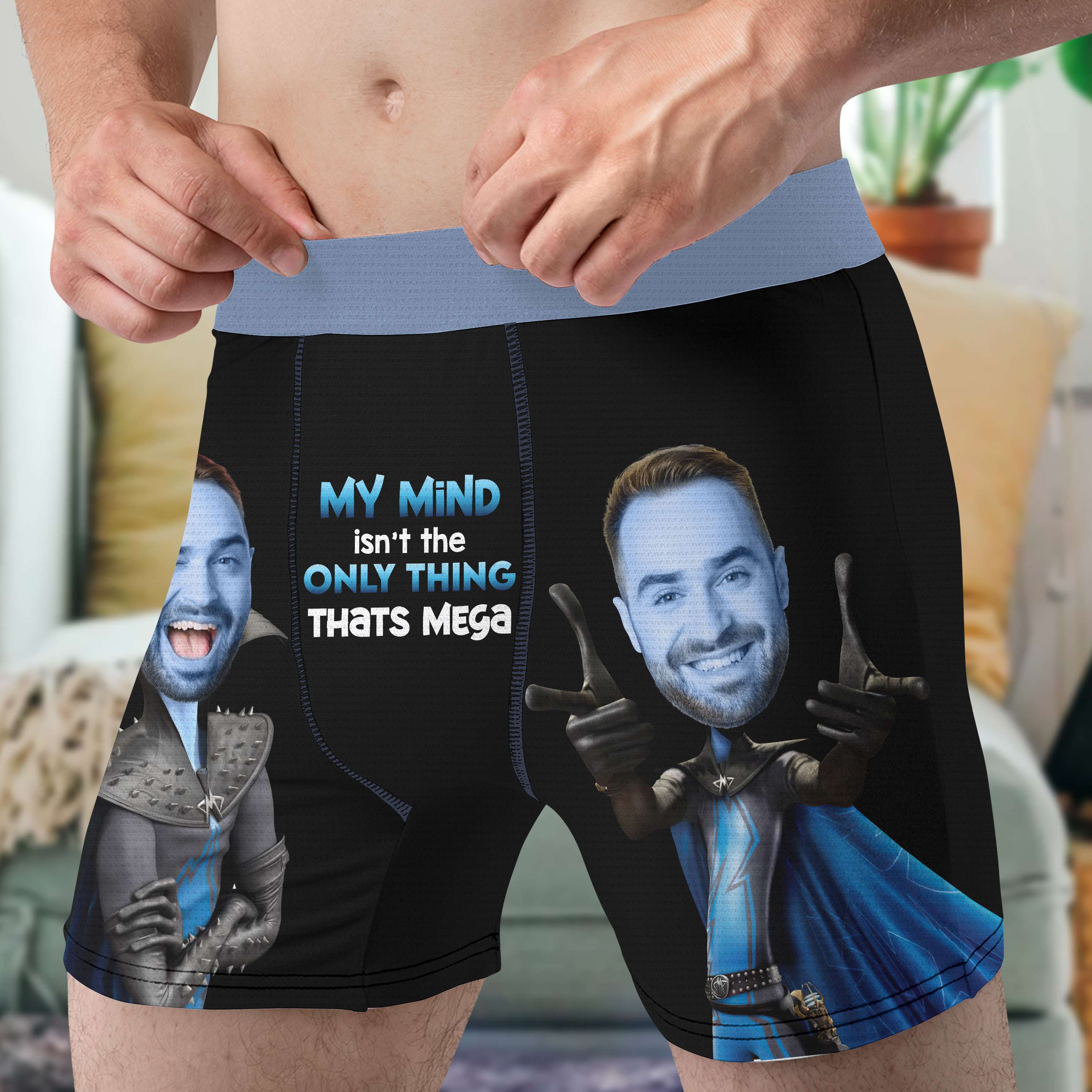Custom Funny Face Boxers for Men - Personalized Gift Boxer Briefs PopCulturePrints