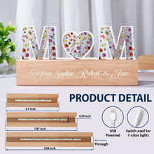 Load image into Gallery viewer, Love from Family - Personalized Floral Letter LED Light for Mom, Grandma &amp; Special Occasions Custom Shaped LED Light PopCulturePrints
