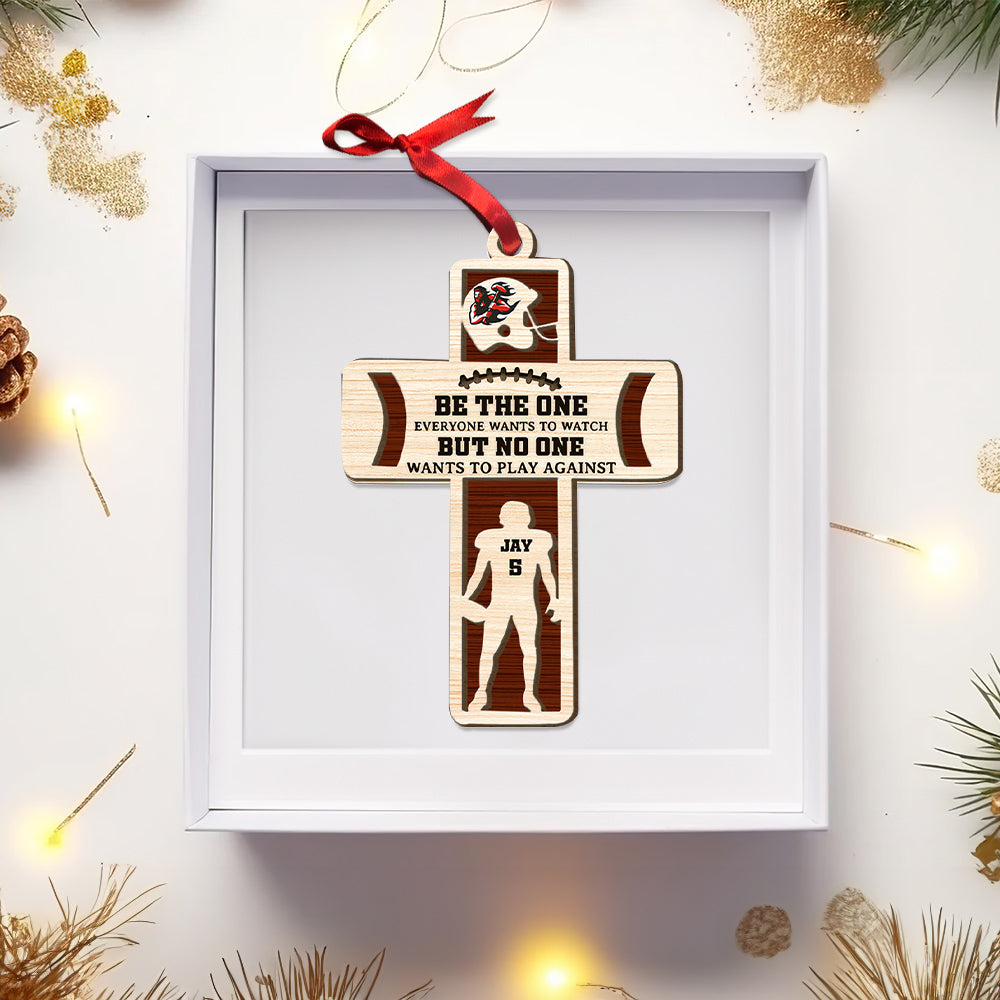 Personalized 2-Layered American Football Ornament for Fans Ornament PopCulturePrints