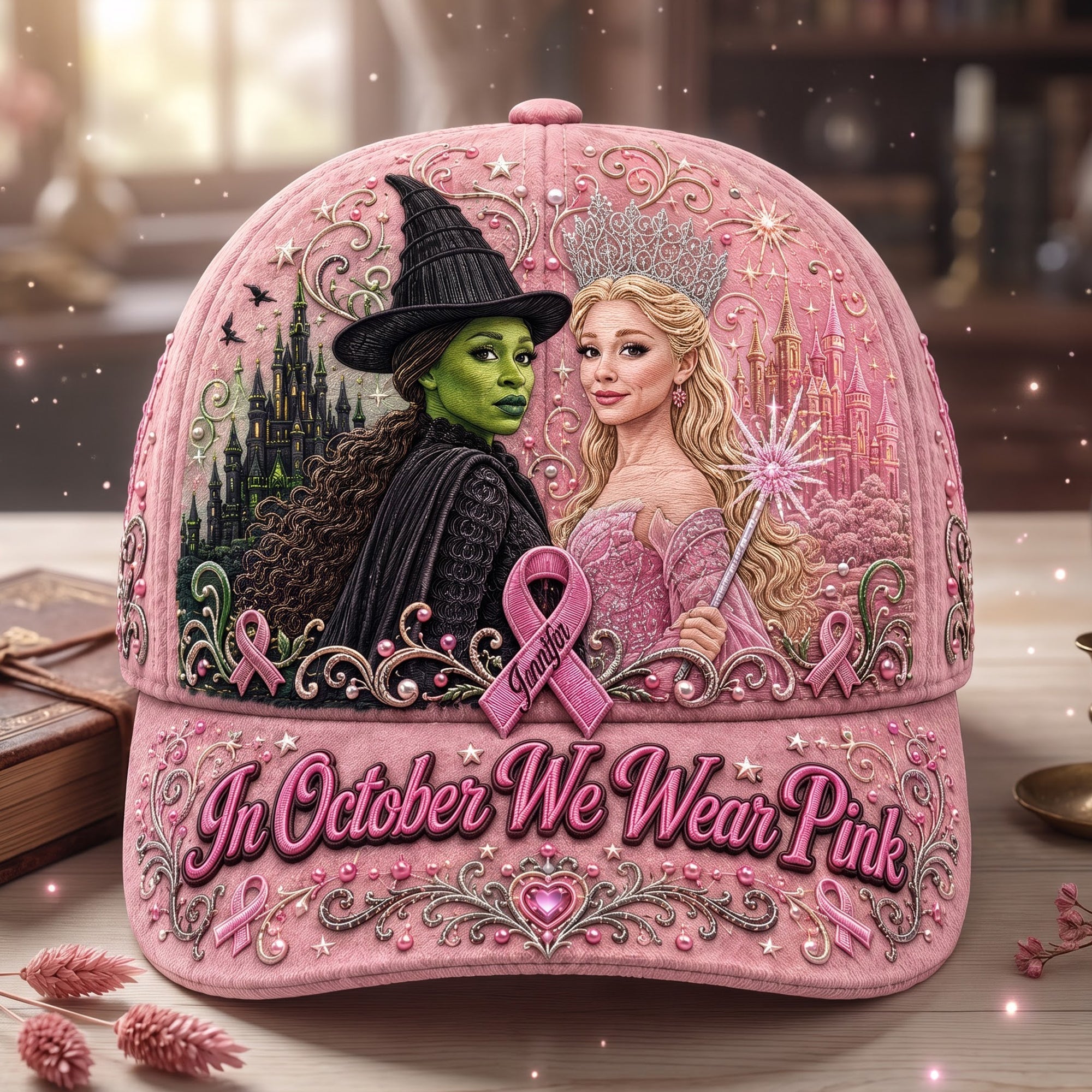 In October We Wear Pink - Customizable Pink Spell Strength Classic Cap Caps PopCulturePrints