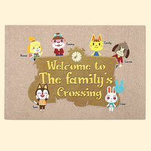 Load image into Gallery viewer, Custom Family Welcome Doormat - Animal Crossing Inspired Doormat PopCulturePrints
