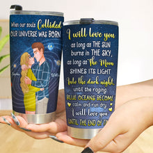 Load image into Gallery viewer, Personalized Couple Tumbler - Til The End Love Gift Tumbler Cup PopCulturePrints
