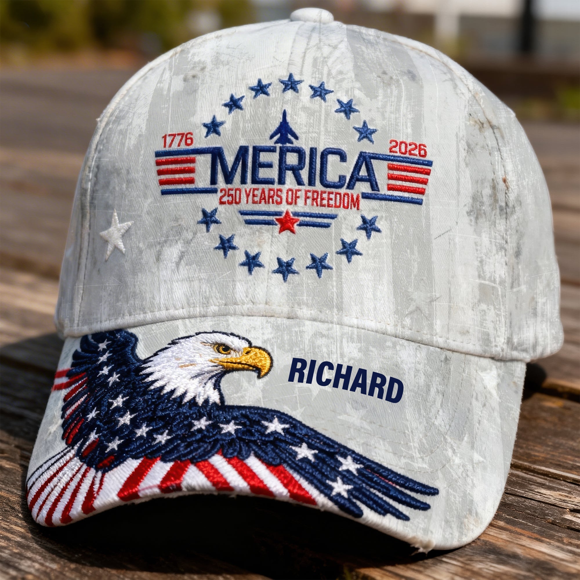 “Celebrate Freedom with Pride” - Proud American Eagle Classic Cap, Personalized Gift for Patriots Caps PopCulturePrints