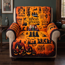Load image into Gallery viewer, "Wickedly Fun for the Haunted Season" - Personalized Fun Bad Witches Quilted Sofa Cover - Gift for Halloween Lovers, Fans, Family
